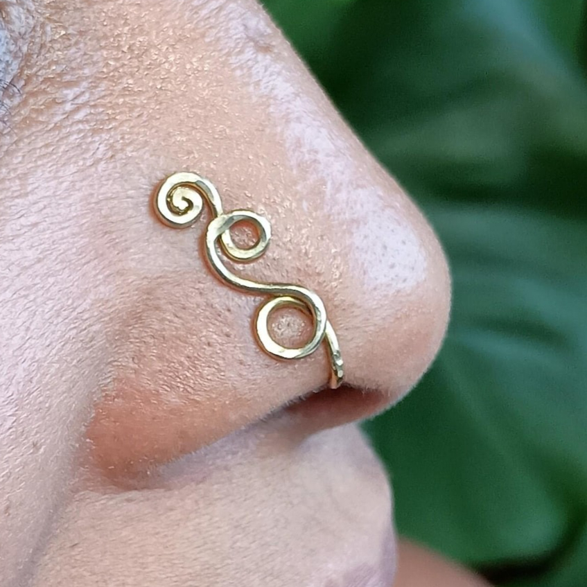 Body Jewelry Septum - Faux Piercing Ring 14K Gold Filled/925