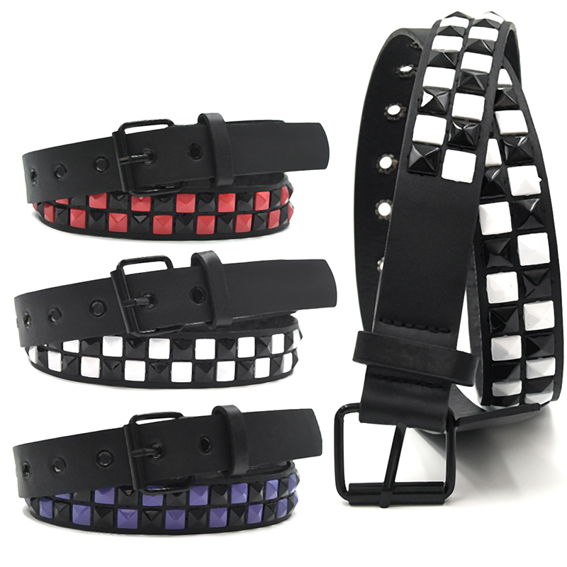Body Jewelry Trend - 1pc Purple Rivet Punk Women's Belt