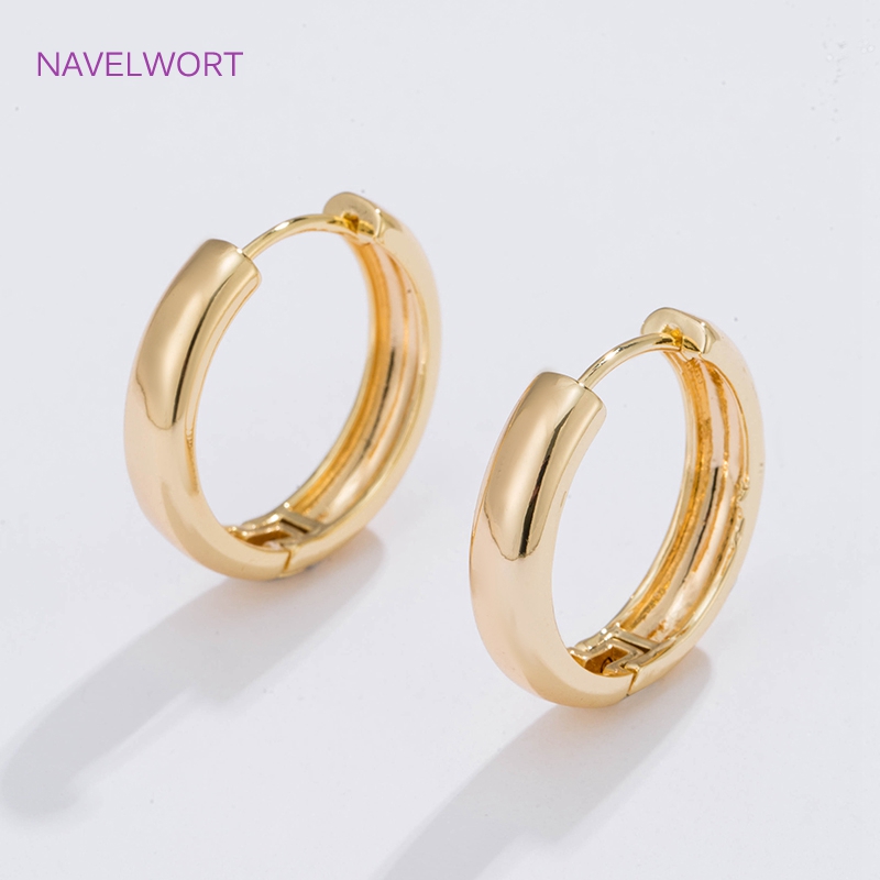 Body Jewelry High Quality - 6 Sizes Gold Plated Circle Hoop