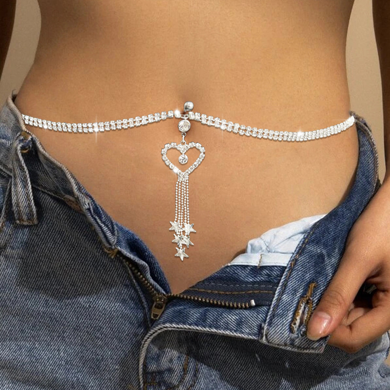 Body Jewelry Art - GLAMing Boho Heart Dangle Rhinestone Piercing