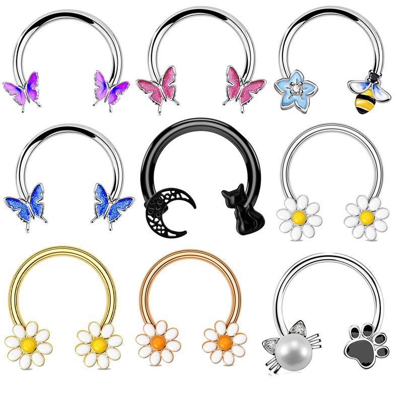 Body Jewelry Septum - 16G Septum Ring Daith Piercing Jewelry