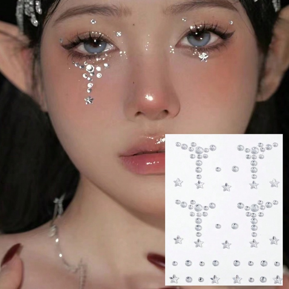 Body Jewelry Art - Face & Body Gemstone Stickers Eye