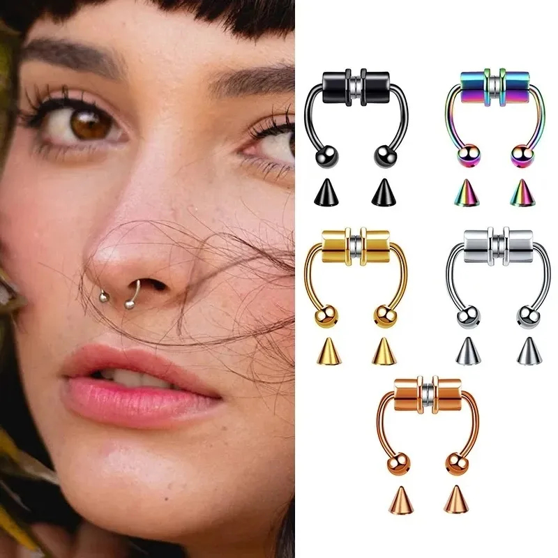 1/2/3Pcs Fake Magnetic Nose Ri - đánh giá và giá Body Jewelry Septum
