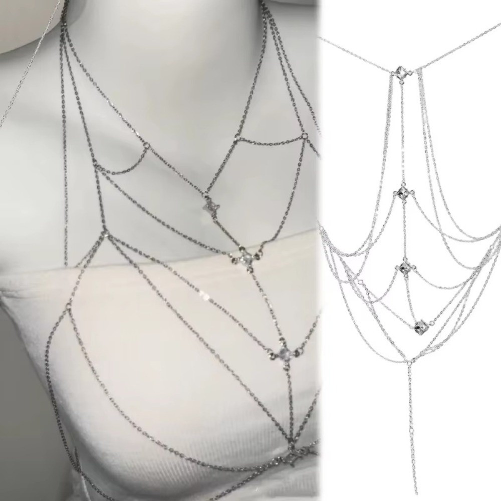 Glitter Rhinestone Bust Chain  - đánh giá và giá Body Jewelry Trend