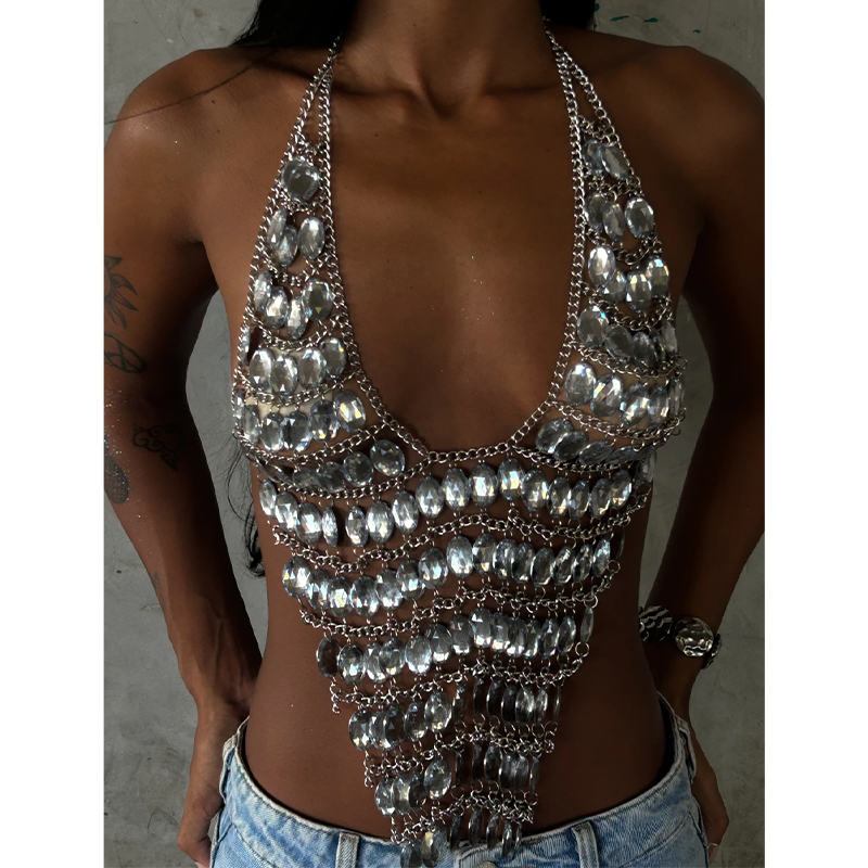 Handmade Backless Rhinestone S - đánh giá và giá Body Jewelry Art