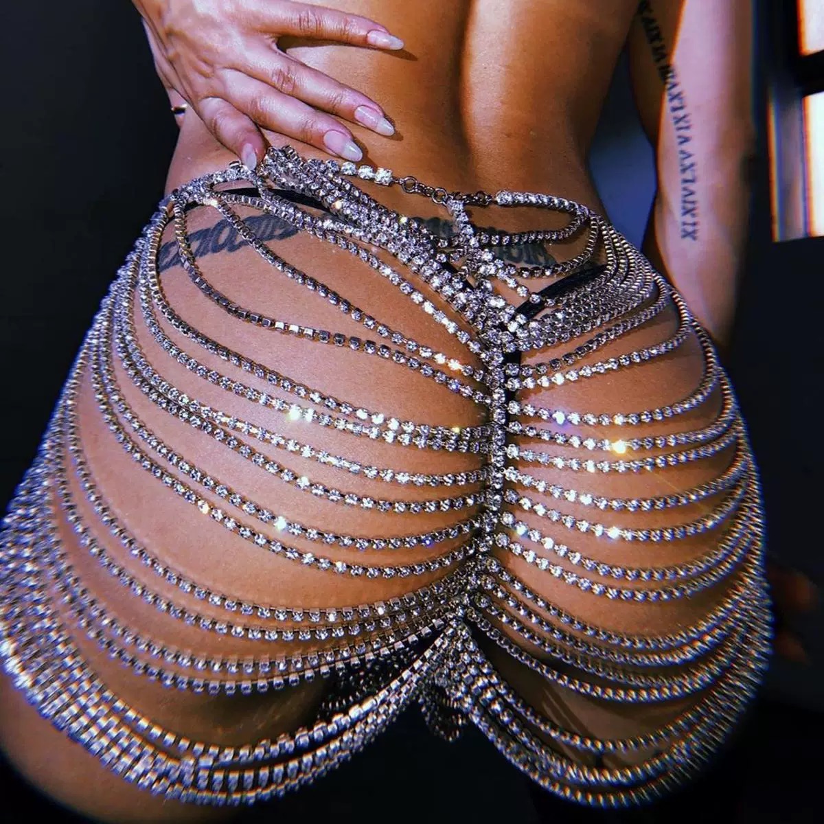 1pcSexy Fashionable Rhinestone - đánh giá và giá Body Jewelry Art
