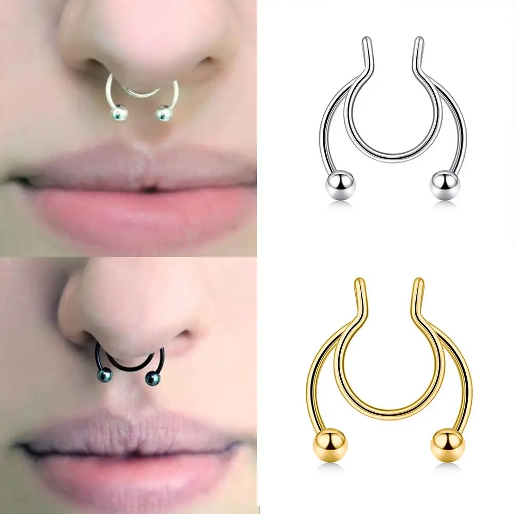 2pcs Stainless Steel Fake Sept - đánh giá và giá Body Jewelry Septum