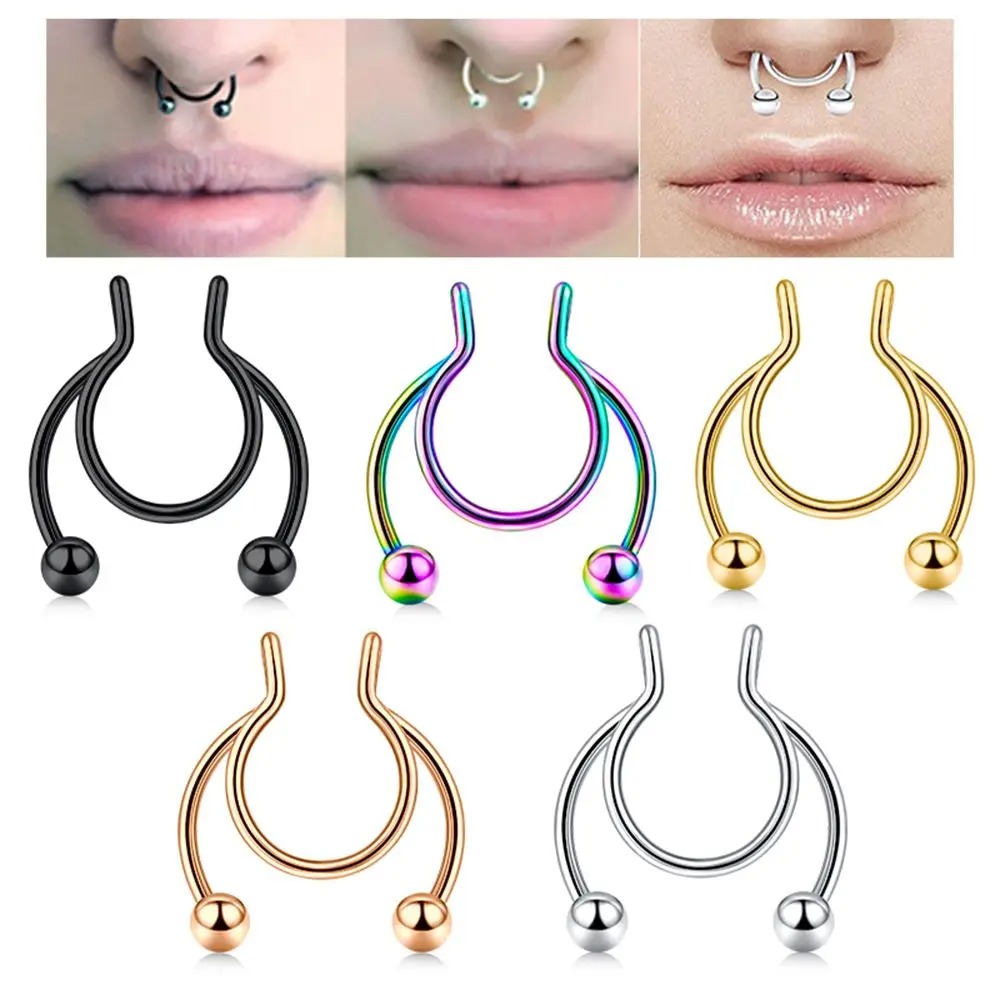 2pcs Stainless Steel Fake Sept - đánh giá và giá Body Jewelry Septum