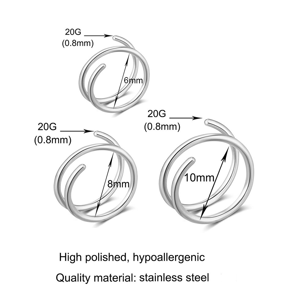 1PC Stainless Steel 316 Double - đánh giá và giá Body Jewelry Septum