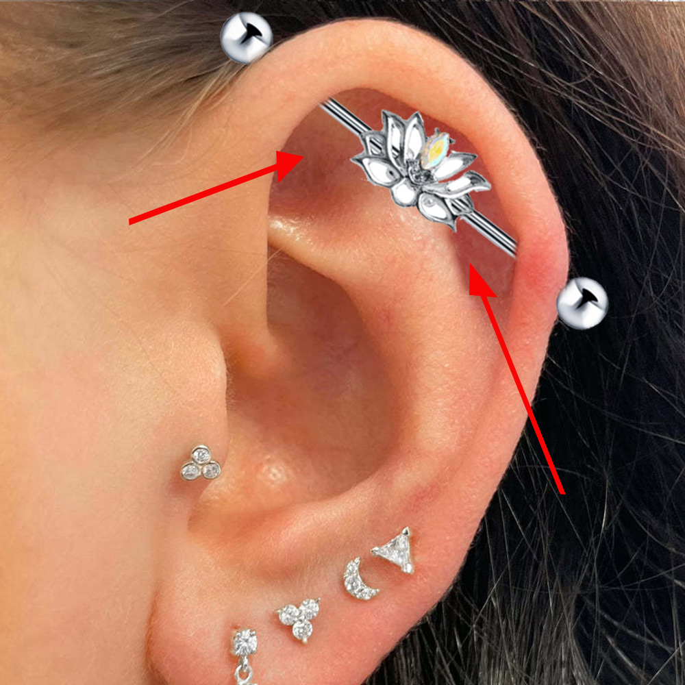 1PC Surgical Steel Industrial  - đánh giá và giá Body Jewelry Trend