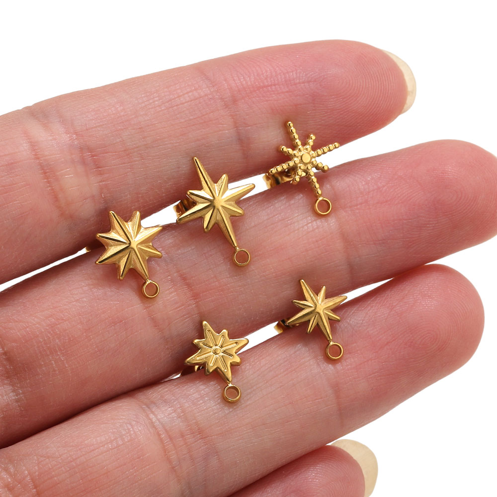 6pcs Stainless Steel Star Earr - đánh giá và giá Body Jewels