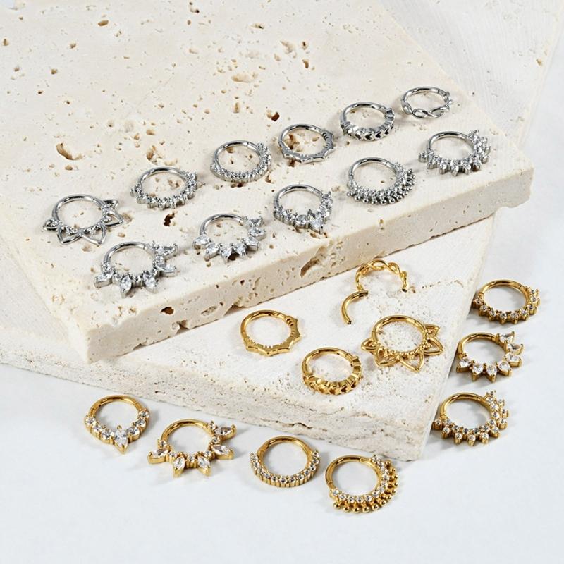 31BB Pha Lê Mũi Sụn Nhẫn Vách  - đánh giá và giá Body Jewelry Septum