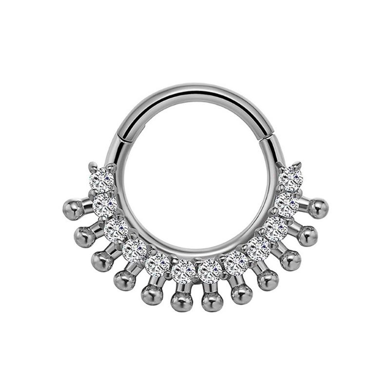 31BB Pha Lê Mũi Sụn Nhẫn Vách  - đánh giá và giá Body Jewelry Septum