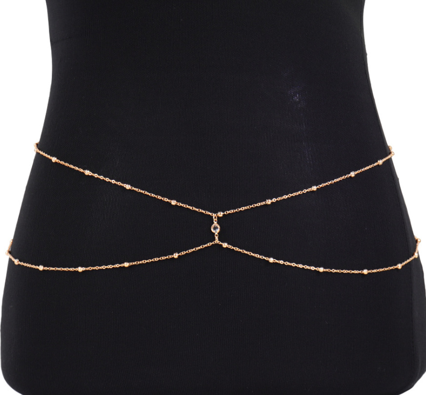 Clear Rhinestone Beaded Belly  - đánh giá và giá Body Jewelry Art