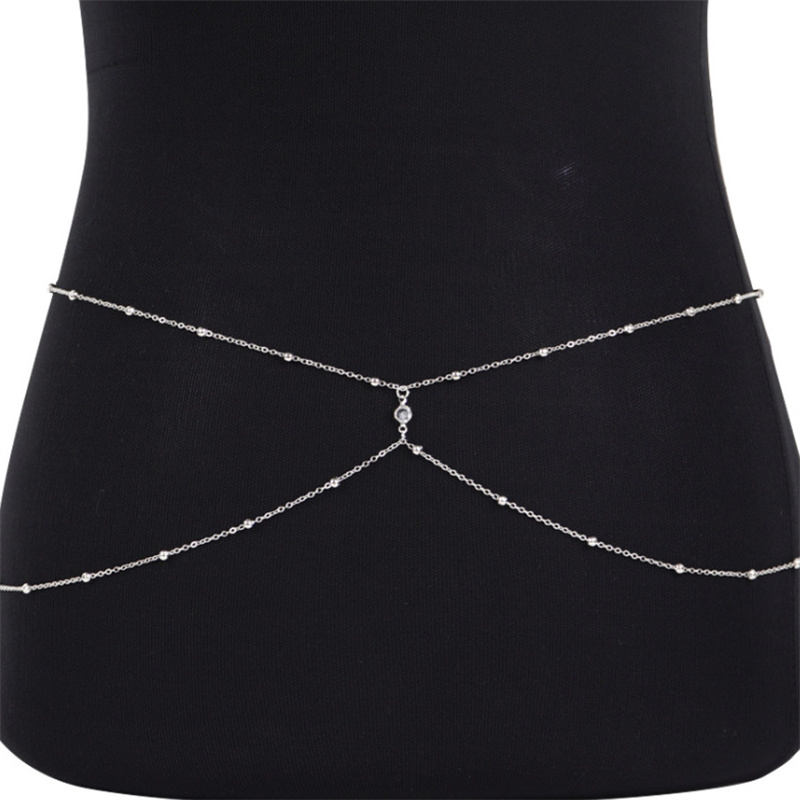 Clear Rhinestone Beaded Belly  - đánh giá và giá Body Jewelry Art