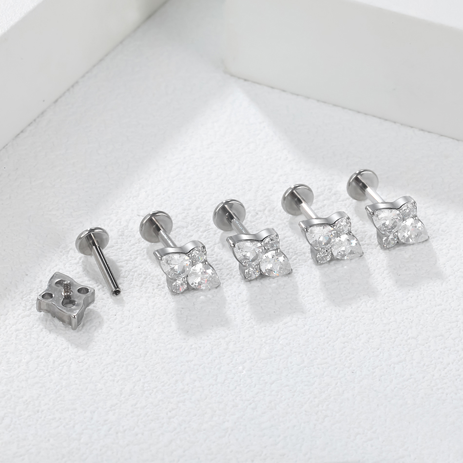 1Pc Titanium Labret Lip Stud G - đánh giá và giá Body Jewelry Trend
