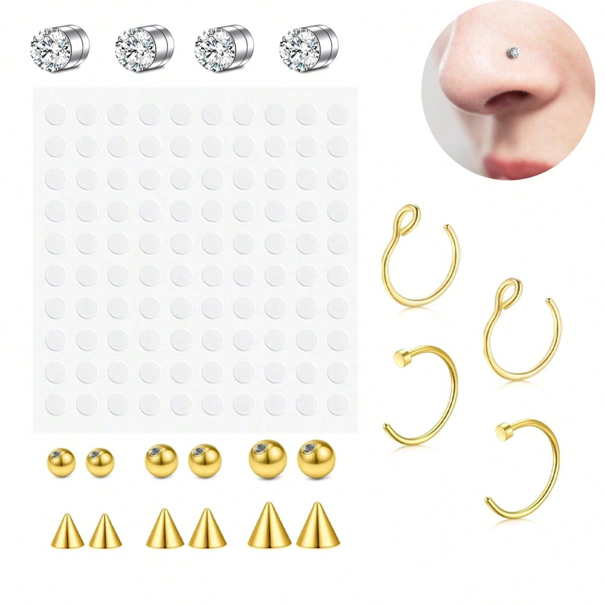 Fake Nose Rings Fake Septum Fo - đánh giá và giá Body Jewelry Septum
