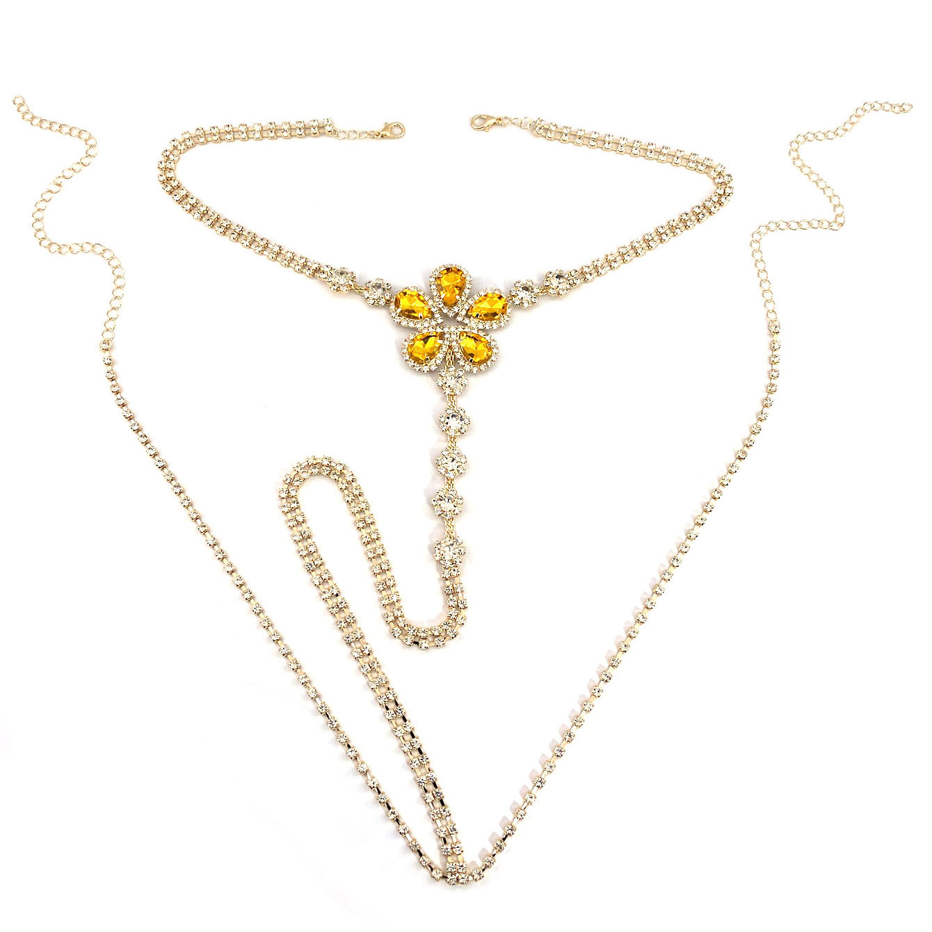 1pc Flower Shaped Sexy Rhinest - đánh giá và giá Body Jewelry Art