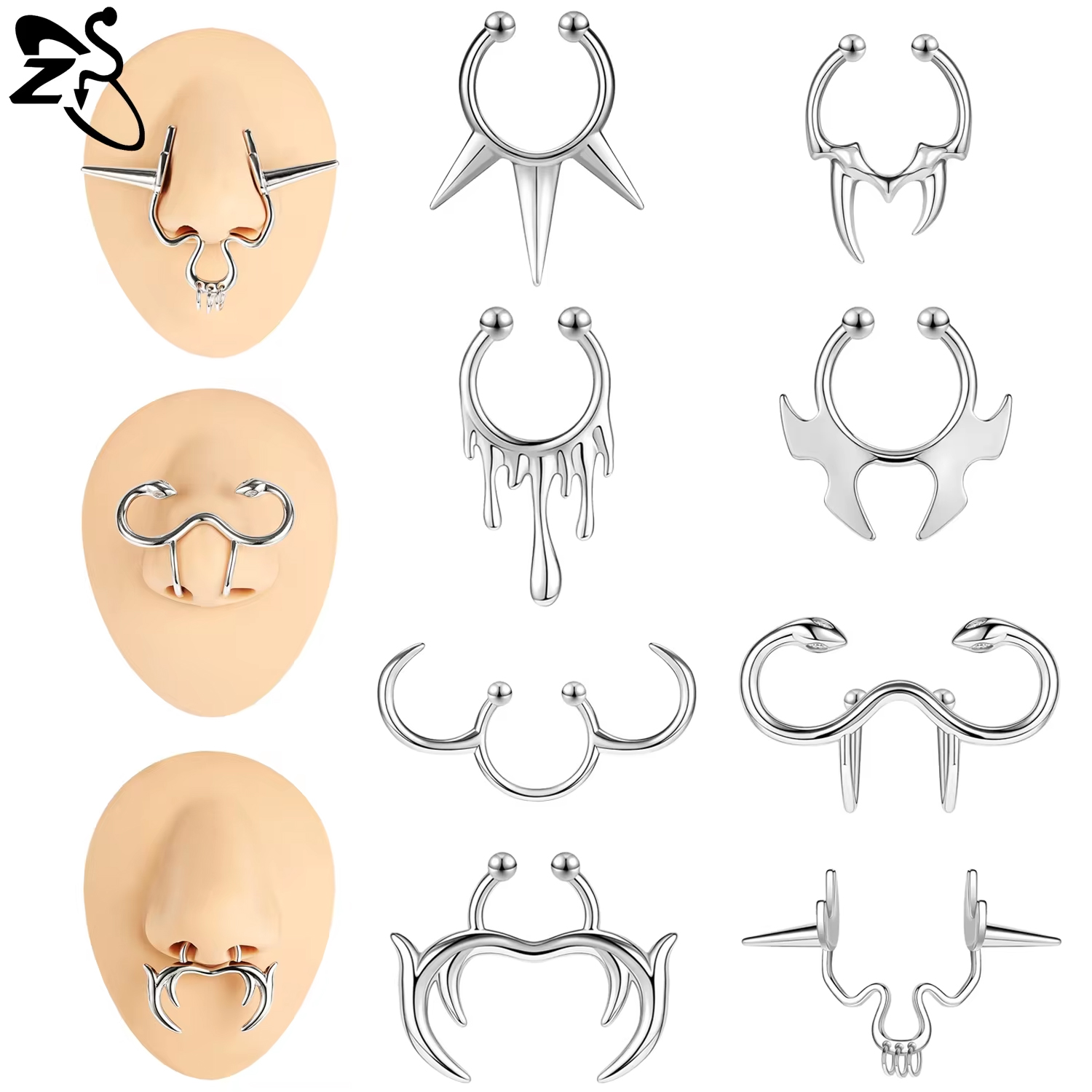 ZS 1 Piece Punk Stlye Fake Sep - đánh giá và giá Body Jewelry Septum