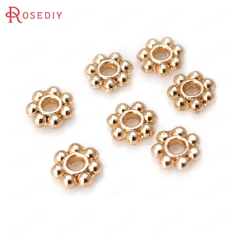 18K Gold Color Brass Flower Sp - đánh giá và giá Body Jewelry High Quality