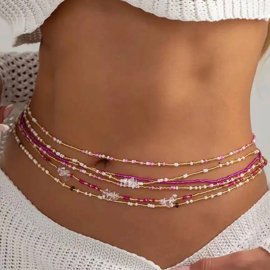 SHIXIN 6Pcs/Set Boho Colorful  - đánh giá và giá Body Jewels
